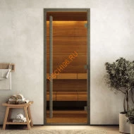 Дверь стеклянная DoorWood Хамам АРТ Wood 125 бронза