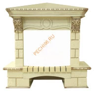 Портал Royal Flame Pierre Luxe шампань угловой под очаг Dioramic 25 FX