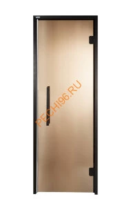 Дверь стеклянная Grandis GS 8х21-B-H-Bl коробка алюминий Diamond Black
