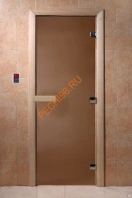 Дверь стеклянная DoorWood бронза матовая, 1800х800 мм