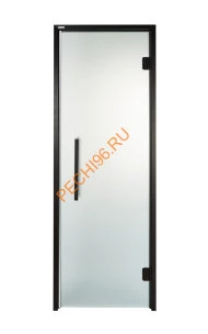 Дверь стеклянная Grandis GS 7х19-M-H-Bl коробка алюминий Diamond Black