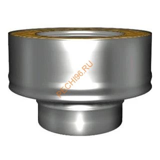 Переходник моно-термо ВУЛКАН Z50R, нержавейка AISI 321/оцинковка, d 115/215 мм