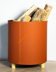 Дровница Fire&Wood Tallin, экокожа медно-рыжая