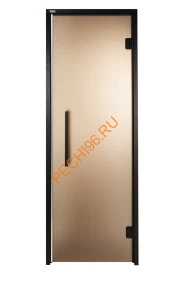 Дверь стеклянная Grandis GS 7х19-BM-H-Bl коробка алюминий Diamond Black