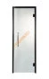 Дверь стеклянная Grandis GS 8х21-M1-S-Bl коробка алюминий Diamond Black, ручка Термоабаш
