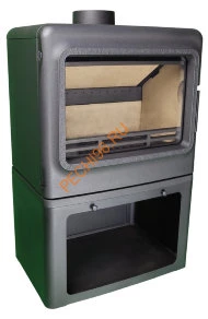 Печь-камин FireBird Leopard 9 кВт, с дровником