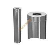 Сэндвич труба 1м Титан KraftBerg, d 200/280 321/430-0,5/0,5мм