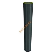 Труба ВУЛКАН VBR D150/250 мм, L1000 мм, нерж 0.5, черная