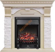 Электрокамин Royal Flame Dublin Слоновая кость с патиной с очагом Fobos FX