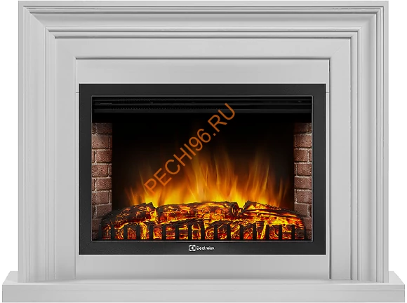 Электрокамин Electrolux Sphere Plus EFP/P-3320RLS с порталом Firelight Stretto 30, белый