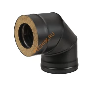 Сэндвич-отвод 90 гр Везувий BLACK (AISI 430/0,8мм) d 115/200 мм