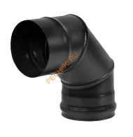 Отвод 90 гр Везувий BLACK (AISI 430/0,8мм) d 200
