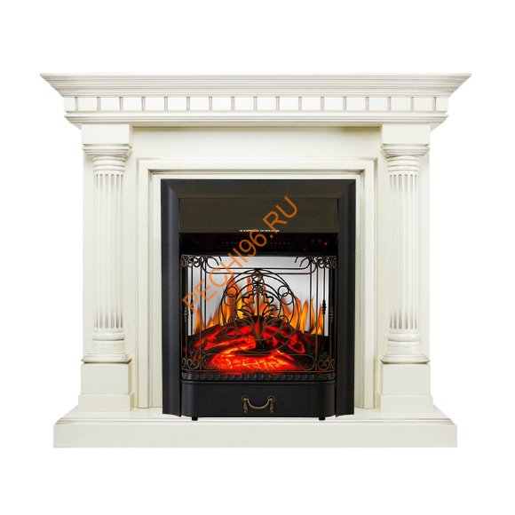Электрокамин Royal Flame Dallas слоновая кость с патиной с очагом Majestic FX M