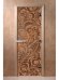 Дверь стеклянная DoorWood Хамам «Хохлома» бронза матовая, 1900х700 мм