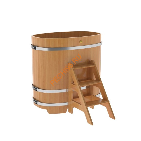 Купель для бани BentWood овальная из лиственницы Премиум, 0,76х1,16 м