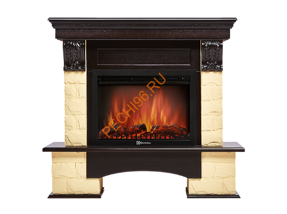 Электрокамин Electrolux Sphere Plus EFP/P-2720RLS с порталом Firelight Forte 25S, камень бежевый, венге